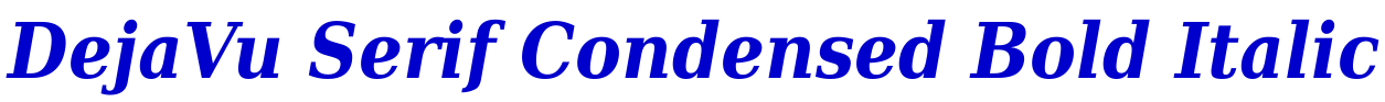DejaVu Serif Condensed Bold Italic fonte